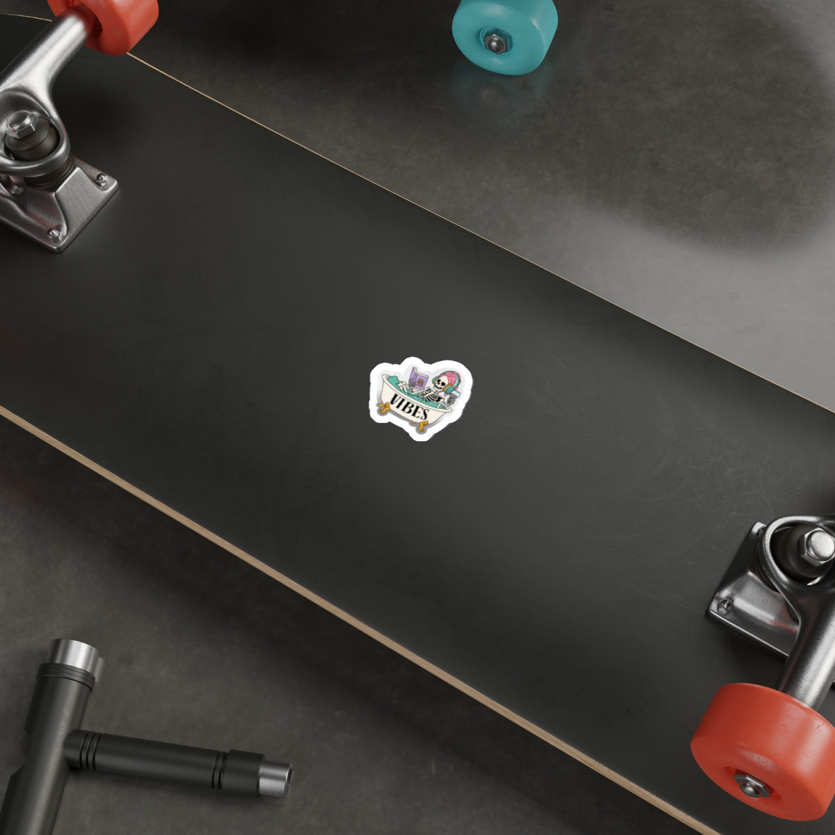 Skull 'Vibes' Die-Cut Sticker