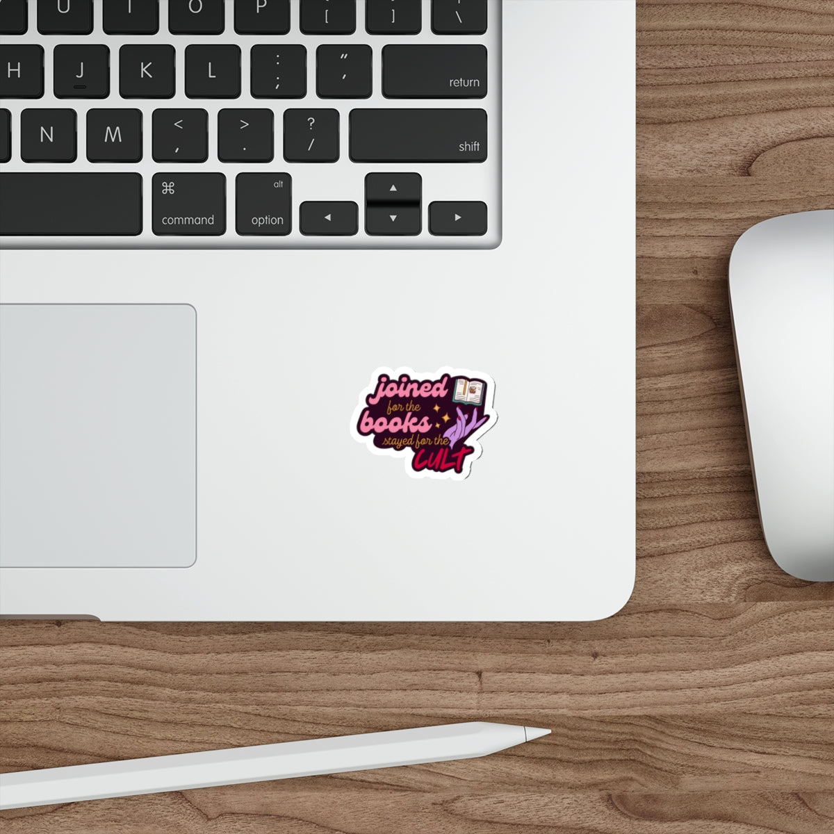 "Joined for the Books, Stayed for the Cult" Book Club Sticker